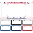 Raised Letter White 3-D Plastic License Plate Frames
