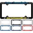 Raised 3-D Black Plastic License Plate Frames