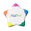 FIVE COLOR FLUORESCENT STAR SHAPED HIGHLIGHTER