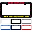 Raised Letter Plastic License Plate Frame(Black)