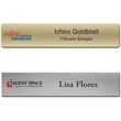 The Zeus full color metallic plastic name plate 2" x 10"