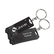 Black Rectangular Key Ring Flashlight