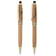 Eco VIII Stylus Tool w/ Bamboo Ballpoint Pen and Pencil Set