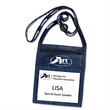 Imprinted Lanyard Deluxe Tradeshow Badge Holder