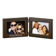 Brazilian Walnut Hinged Double 4" x 6" Frame - 1" Wide