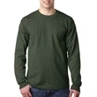 Bayside Adult Long-Sleeve Cotton Tee With Pocket