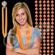 Orange 33" mardi gras Beads