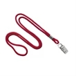 Red Round Lanyard with Bulldog Clip