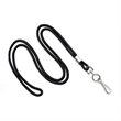 Round Black Braid Lanyard with Swivel Hook
