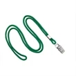Kelly Green Blank Round Lanyard with Bulldog Clip