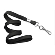 Black Flat Blank Lanyard with Swivel Hook