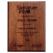 Carved Solid Walnut Wood Award Plaque