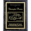 Digital Lasered Black Marble Finish Award Plaque