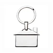 Metal House Keychain