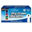 8 Pack Dry Erase Markers - Chisel Tip