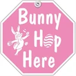 Bunny Hop Here Window Sign